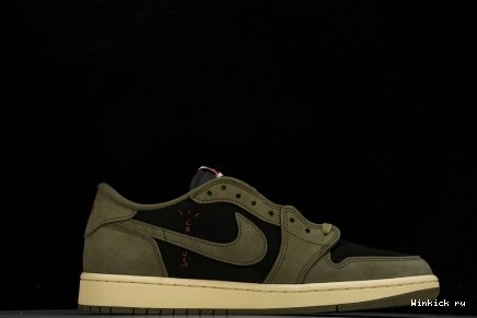 Air Travis 1 Low x OLIVE BLACK OG Scott Jordan 0707